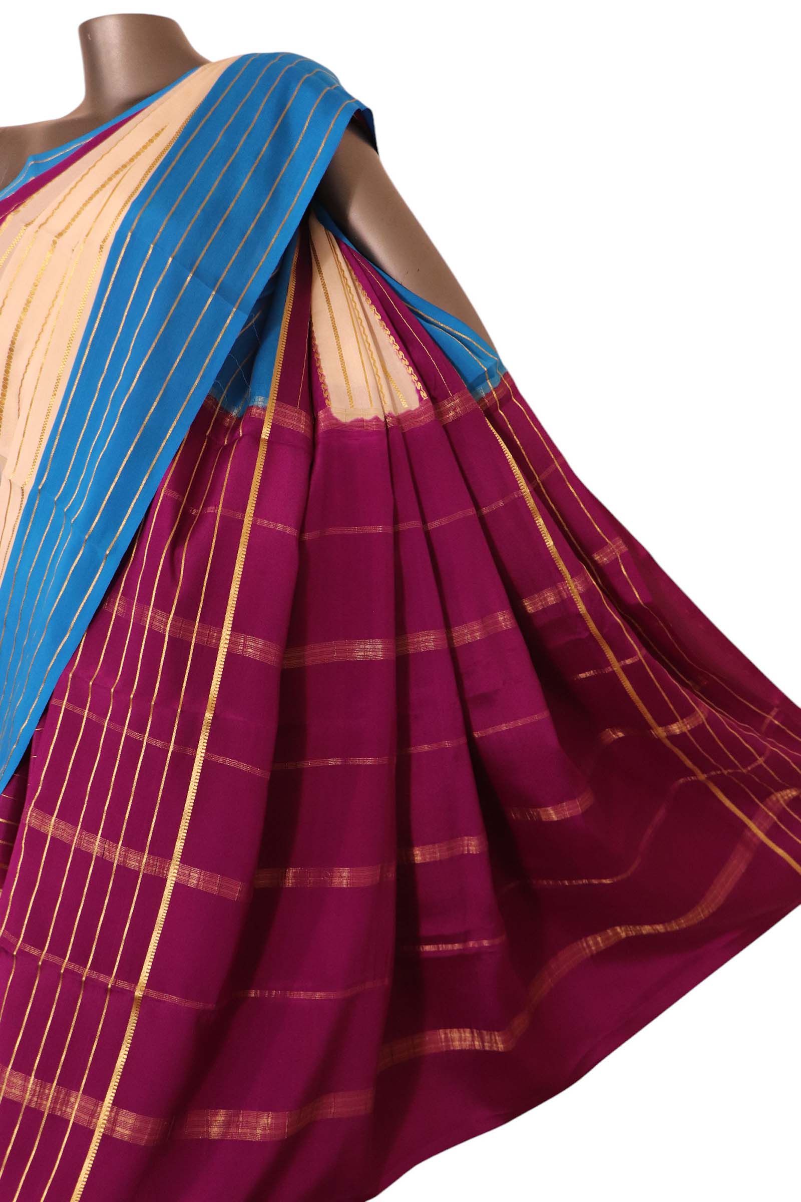 Pure Veldhari Zari Mysore Crepe Silk Saree AK208658